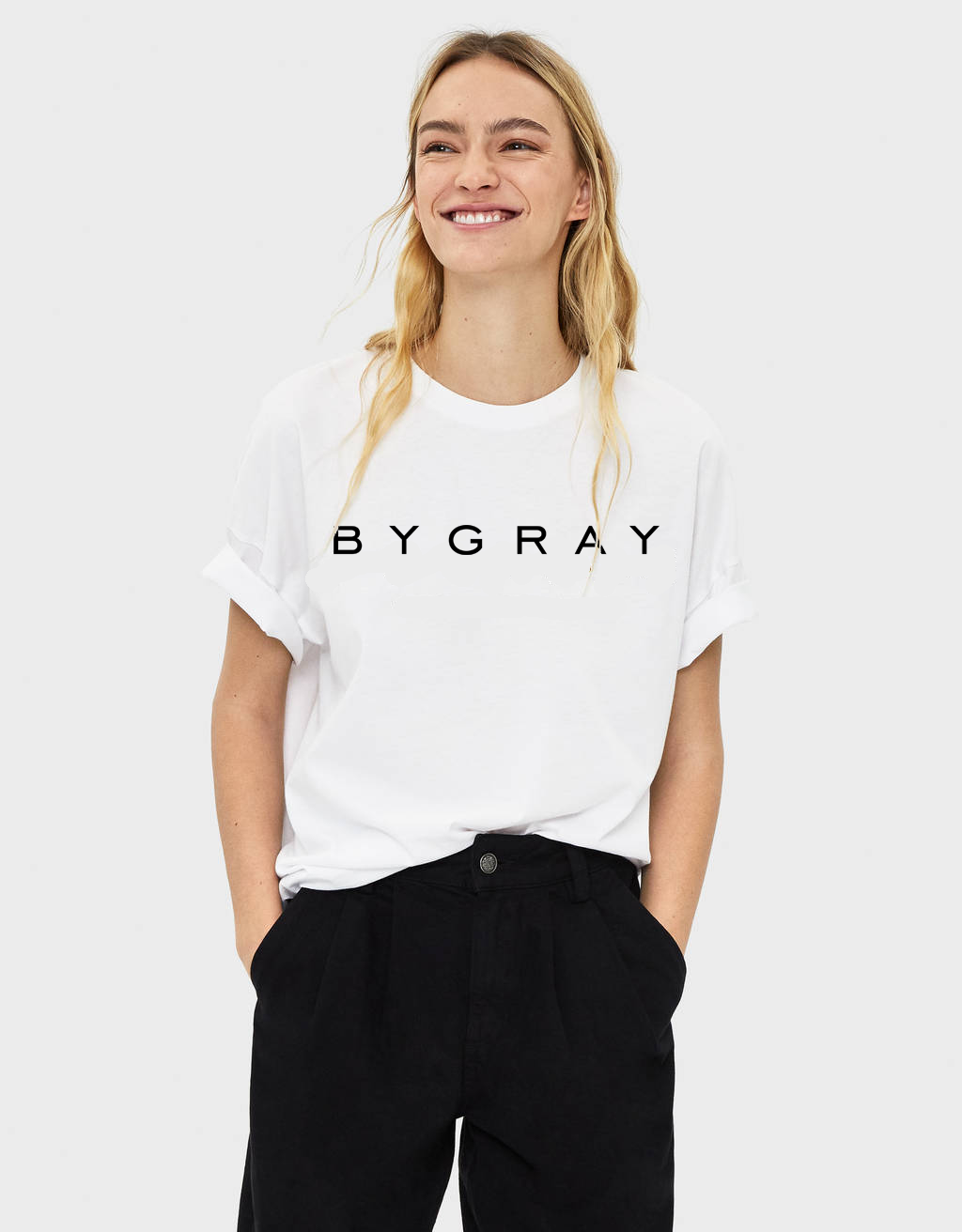 BYGRAY T-SHIRT SIGNATURE WOMEN, COSMIC WHITE